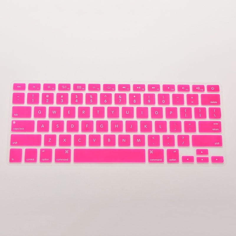 7 Snoep Kleuren 28.7Cm X 11.9Cm Silicone Keyboard Skin Cover Voor Apple Macbook Pro Mac 13 15 17: rose