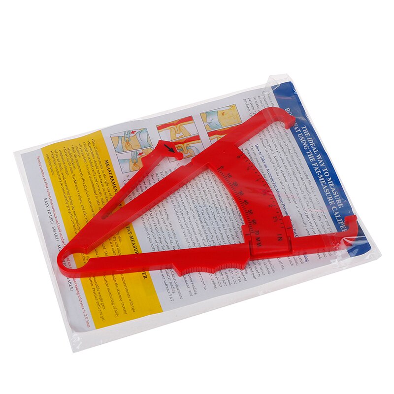70mm Skinfold Body Fat Caliper Body Fat Tester Skinfold Measurement Tape With Measurement Chart Body Health Care Tool