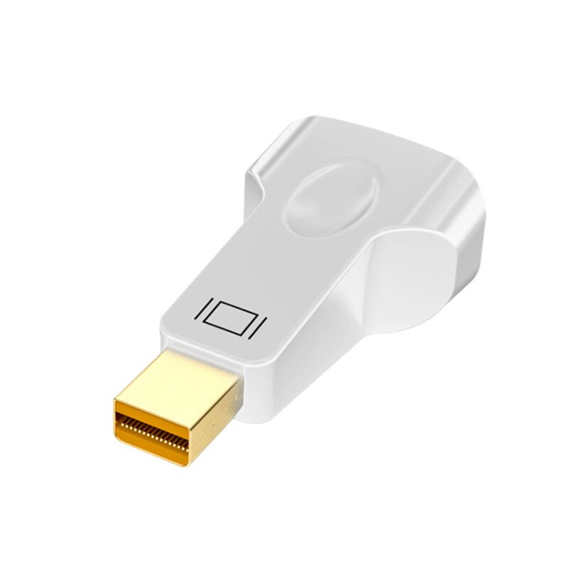 HD Thunderbolt Mini DisplayPort Male to Female VGA Adapter Cable Converter head for MacBook Air Pro Mac Mini iMac: White