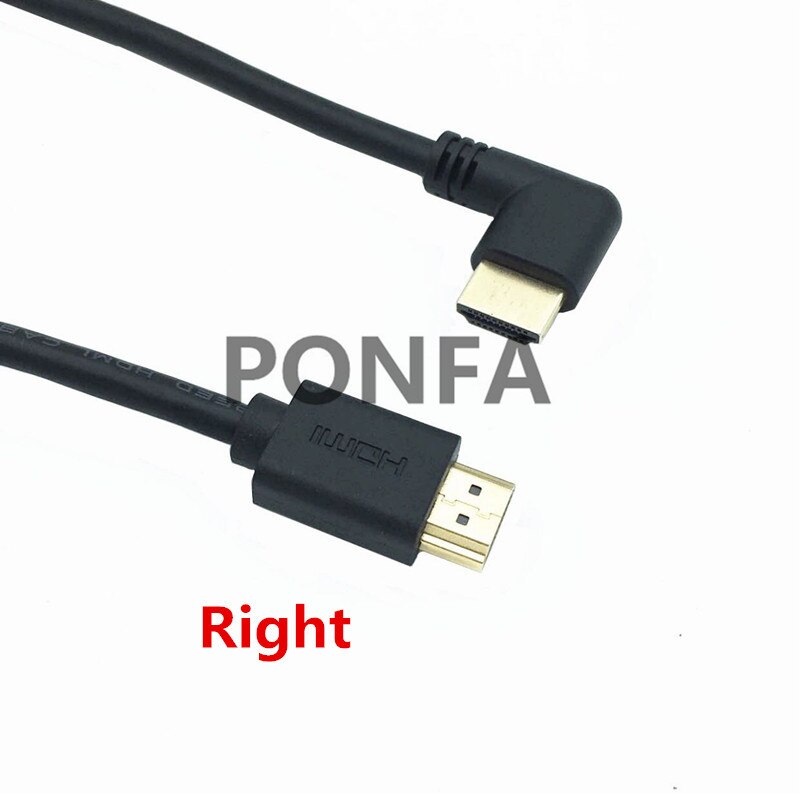 4K*2K 60HZ HDMI 2.0 A Male to HDMI v2.0 Up & Down & Left & Right Angled 90 degree Male HD extension Cable HDMI 2.0v angle cable: Right / 15cm