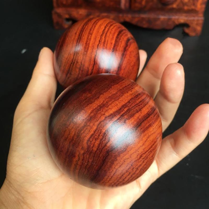 2 uds de masaje de madera de bolas pelotas de Fitness ejercicio de la mano las bolas