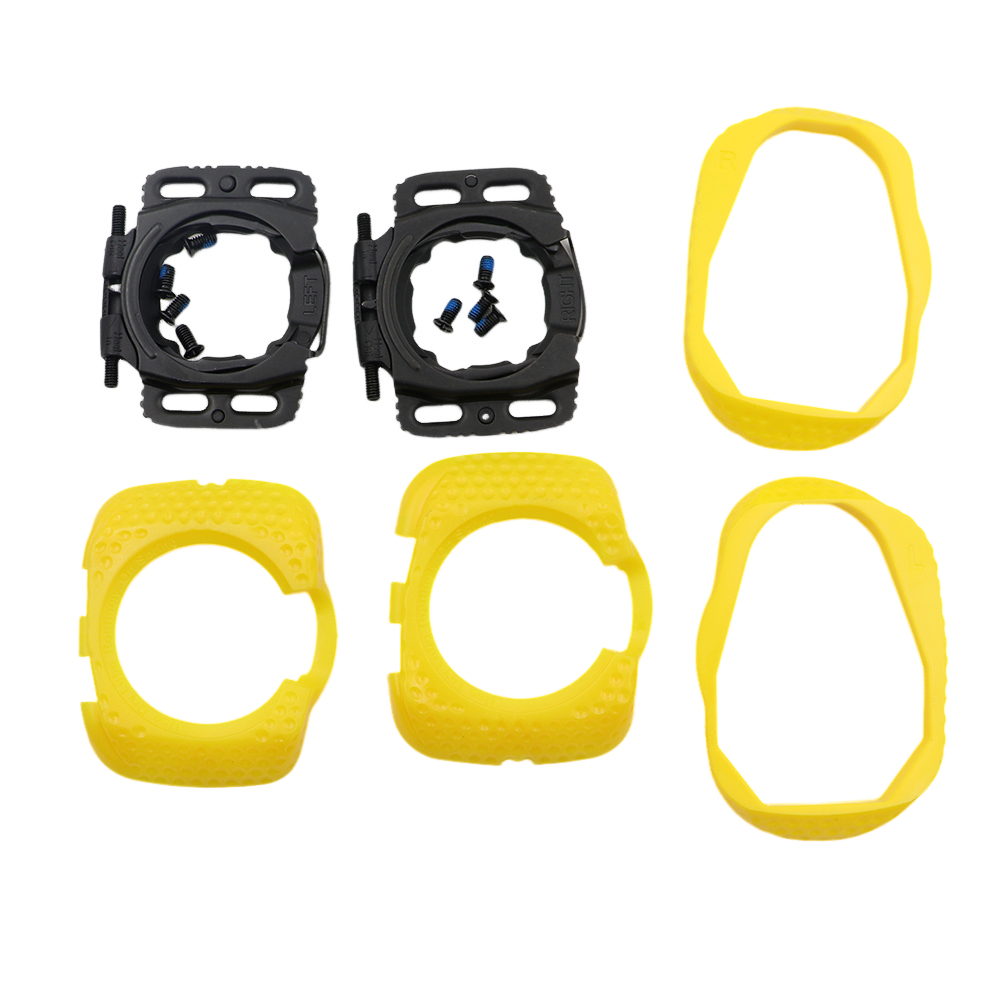 1 Pair Quick Release Cycling Shoes Case Cleats Self-locking Pedal protective cover Aerodynamic For WAHOO SpeedPlay Zero: Yellow