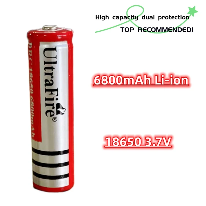 3.7V 6800mAh Rechargeable 18650 Lithium Battery For Led Flashlight Battery Litio Battery