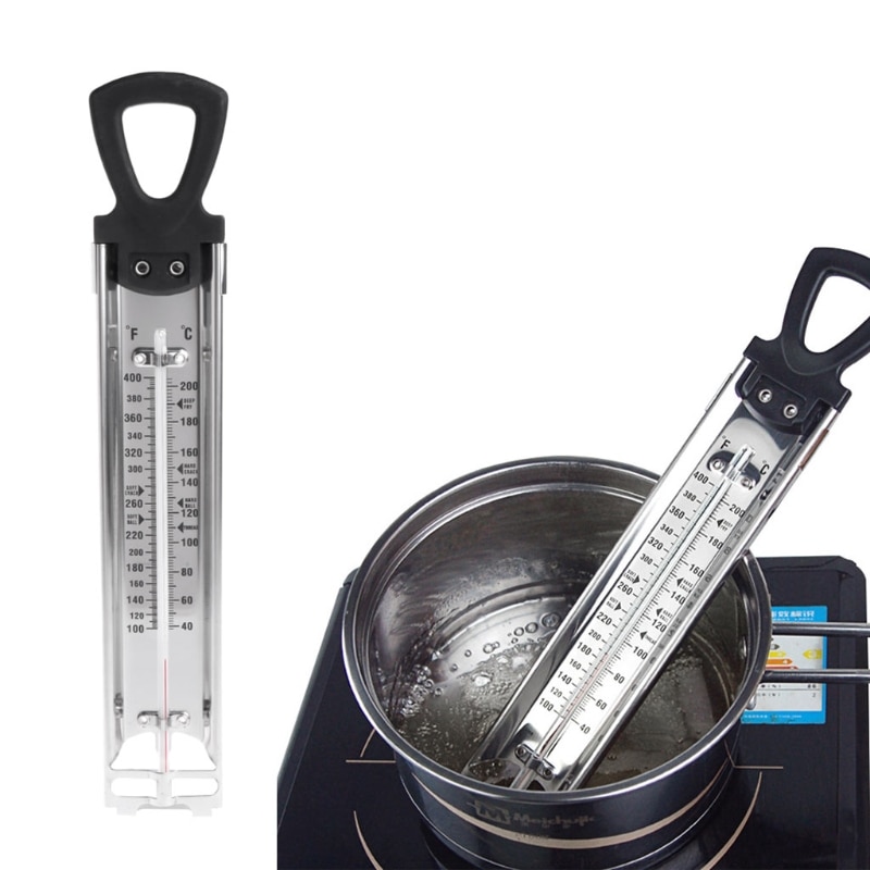 Rustfrit stål køkken håndværk madlavning termometer til sukker slik væske