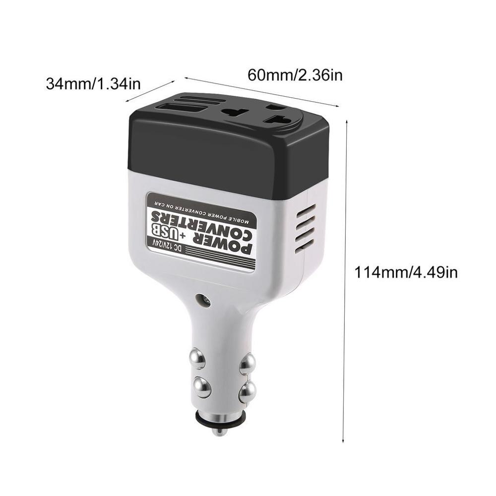 Dc 12/24 V Naar Ac 220 V/Usb 6 V Auto Omvormer Adapter Mobiele Auto Power autolader Converter Met Usb Interface