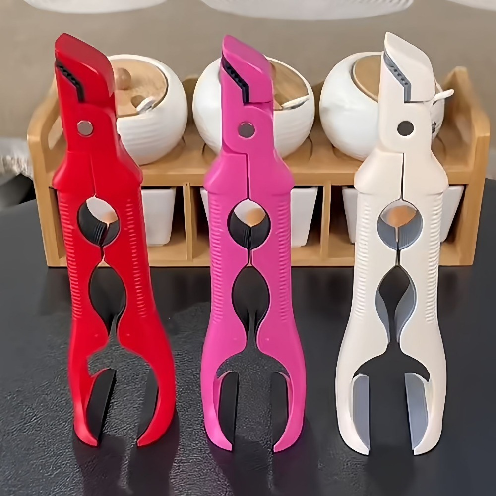 3-in-1 Heat-Resistant Kitchen Tongs – Non-Slip Bowl & Plate Holder for Steaming, Serving, Oven Use