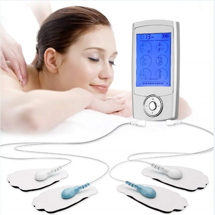 16 Modes Dual Output Gezondheidszorg Body Massage Elektrische Ems Spierstimulator Tientallen Unit Elektronische Puls Fysiotherapie Massager