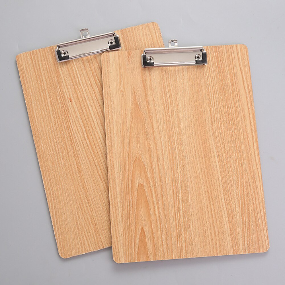 A4 Size Wooden Clipboard Clip Board Office School Stationery with Hanging Hole