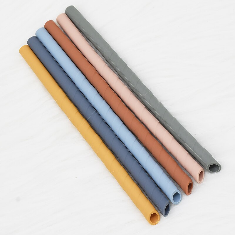 Reusable Silicone Drinking Straws Portable Collapsible Eco-friendly Straw Wedding Birthday Party Bar Drink Kitchen Accessories