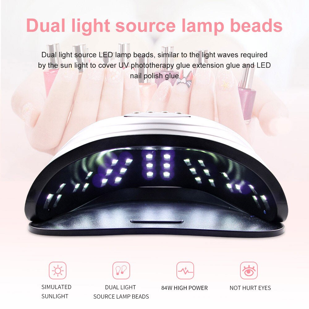 Sun S9-lámpara UV LED para secar esmalte, de uñas en Gel, para manicura, Reino Unido, EE. UU., con pantalla LCD