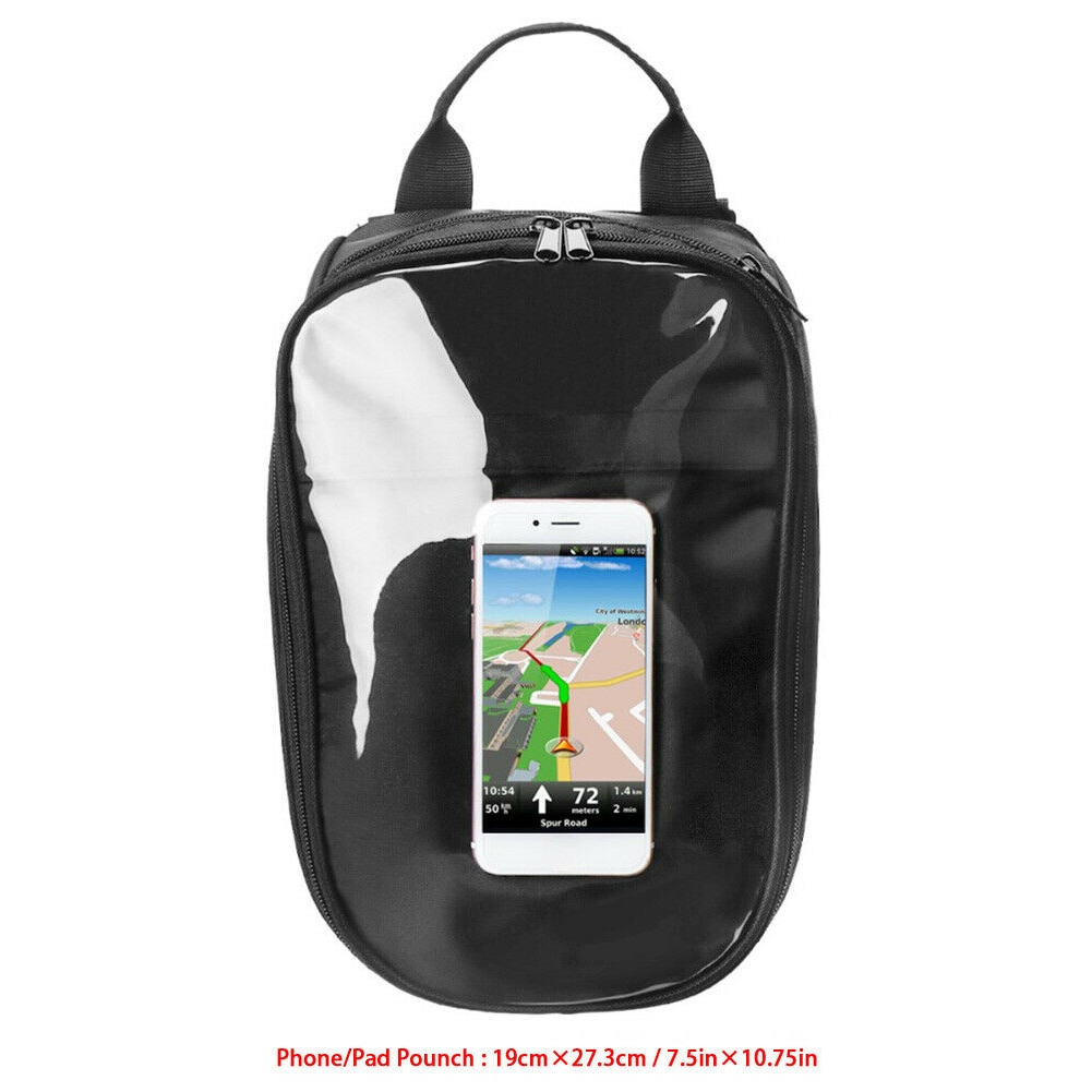 Motorcycle Tank Bag Portable Phone Pouch Casual Accessories Storage Waterproof Zipper Closure Oxford Cloth With Magnetic