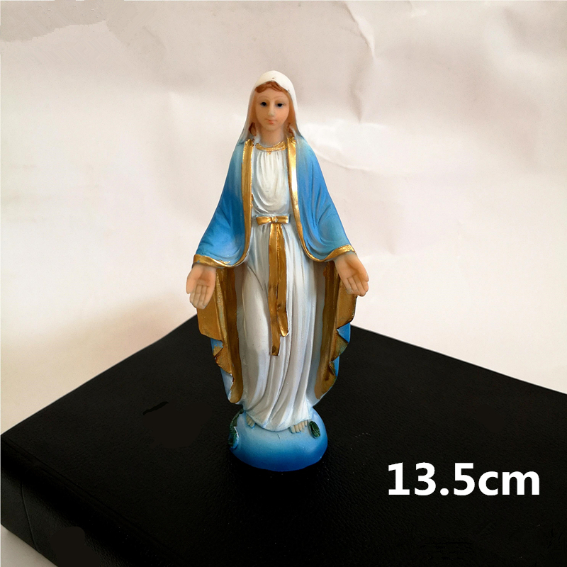 Religiös statyett helig familj staty jesus heliga hjärta staty välsignade jungfru maria staty: Färg 17