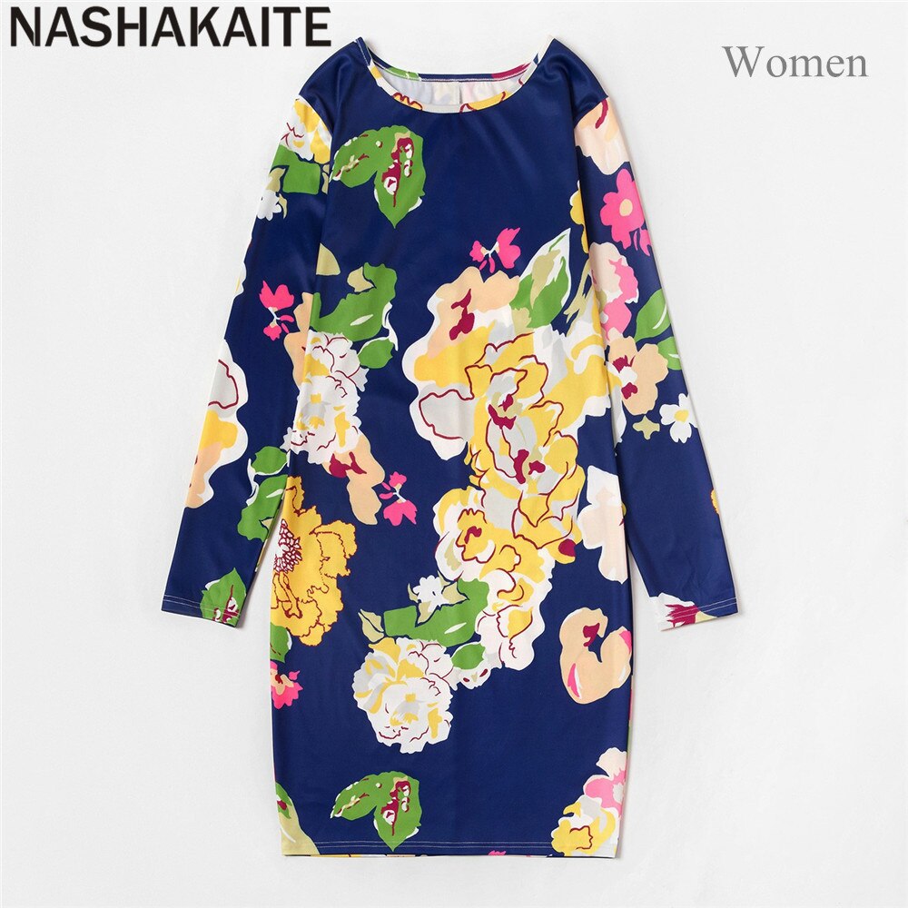 Nashakaite perhe matching vaatteet syksy naiset hip mekko tyttö prinsessa mekko äiti tytär mekot äiti ja minä vaatteet