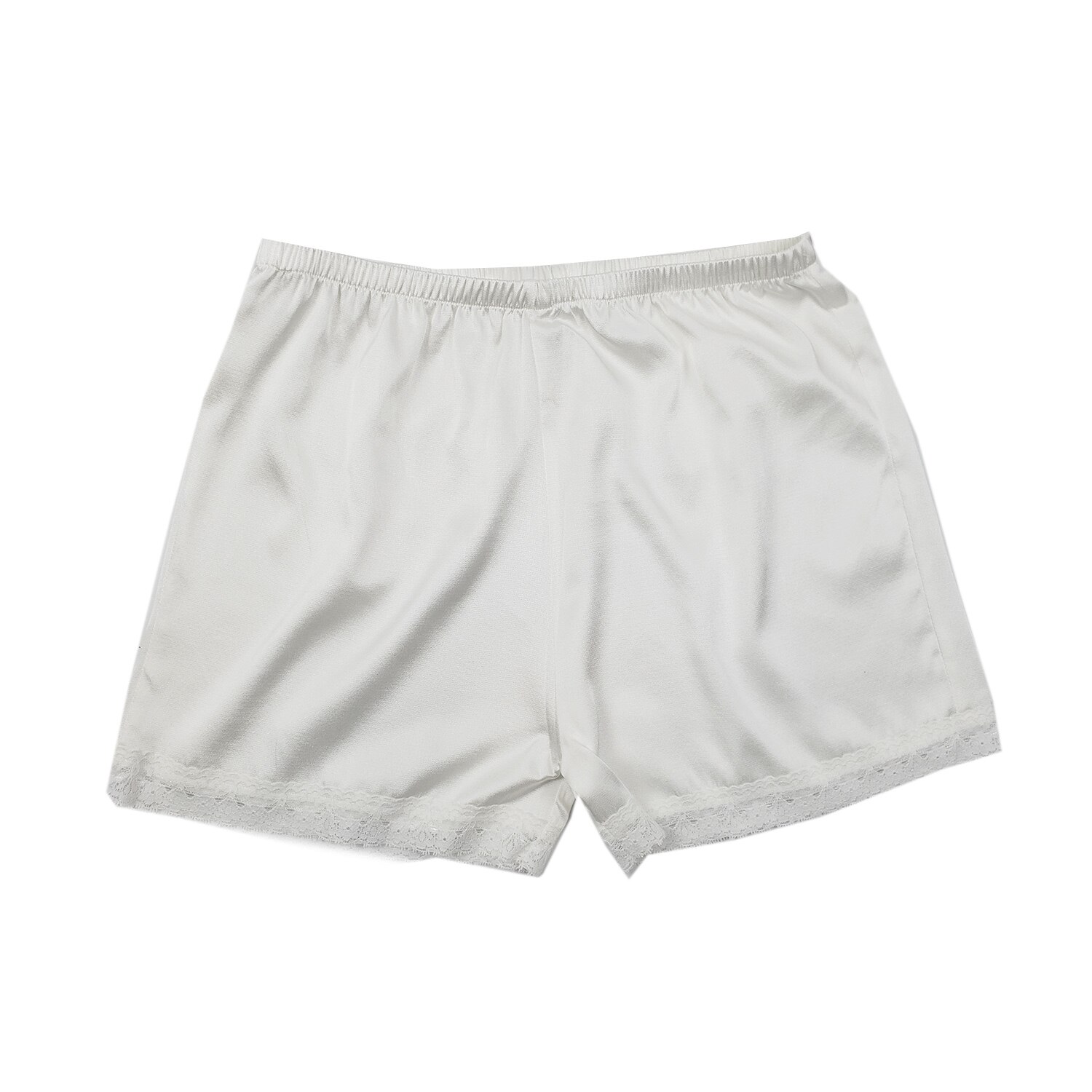 Suyadream kvinna silkesshorts svarta naturliga siden spetsshorts 2022 sommar: Vit satin
