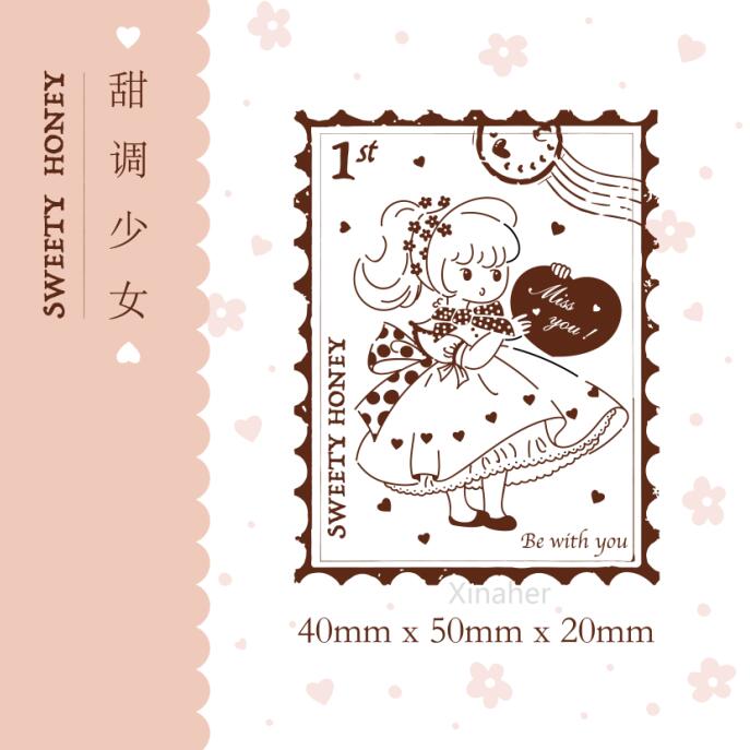 Xinaher Vintage Bos Engel Planeet Stempel Diy Houten Stempels Voor Scrapbooking Briefpapier Scrapbooking Standaard Stempel: H