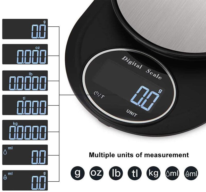 Korkea tarkkuus 5kg/ 0.1g digitaalista vaakaa keittiö ruoka ruokavalio posti vaaka tasapaino mittatyökalut lcd digitaalinen gramma vaaka vaaka