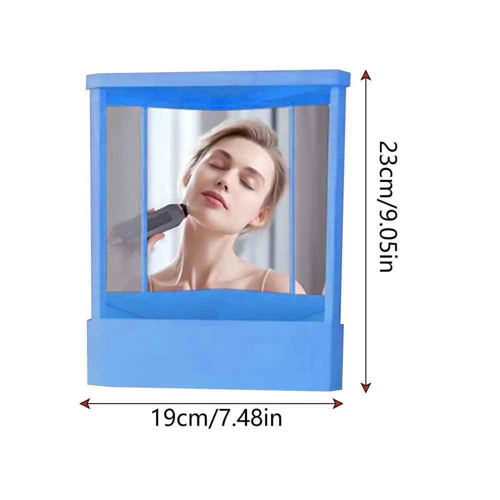 True Mirror Non Reversing Mirror Clear Cosmetic Mirror Dresser Inverted Mirror For Desktop Tabletop Living Room: 62x62cm / Blue