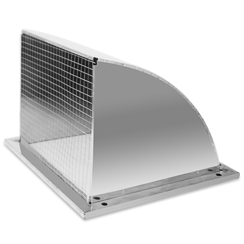 304 Roestvrij Staal Buitenste Muur Regenhoes Voorruit Ventilator Air Outlet Cover Kap Uitlaat Vent Vierkante Kap