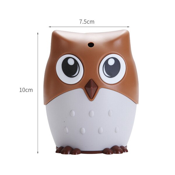 Distributeur automatique de cure-dents, hibou de dessin animé, conteneur de cure-dents de bureau: Orange