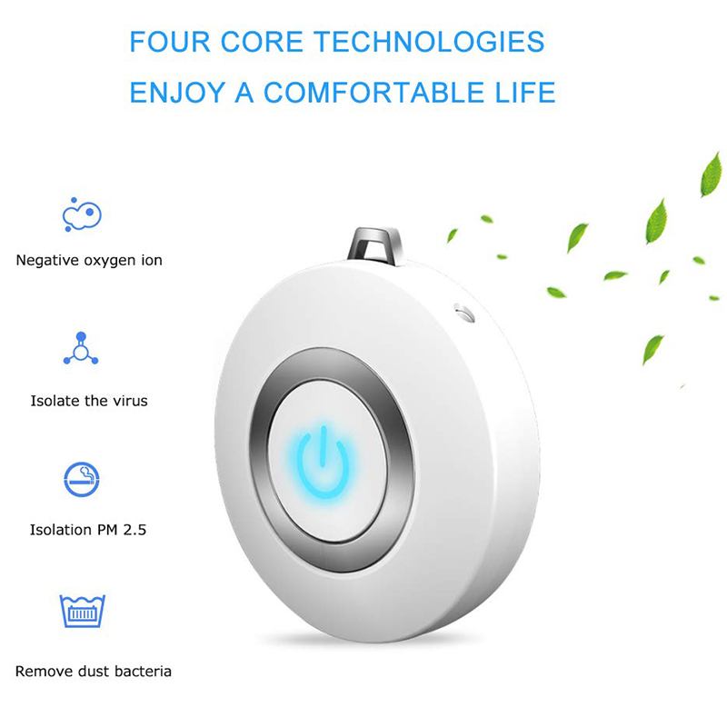 Purificador de ar portátil usb, colar pessoal mini purificador de ar, colar com íon negativo-sem radiação de baixo ruído para adultos ki