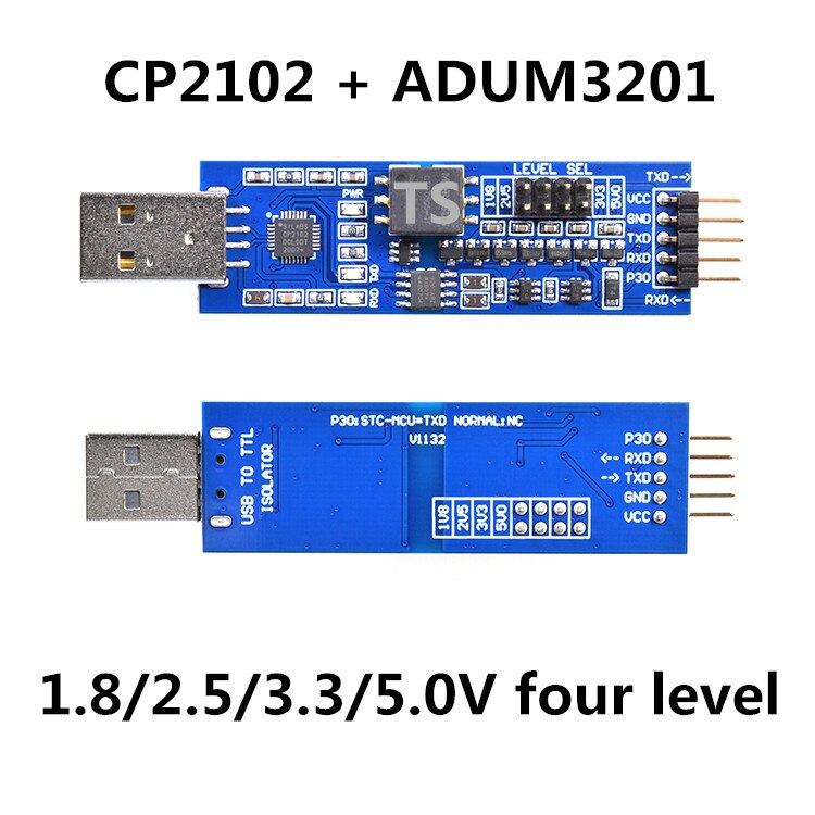 FT232 / CH340 / CP2102 USB to TTL USB to serial UART module FT232RL voltage isolation signal isolation Four level: CP2102  .four level