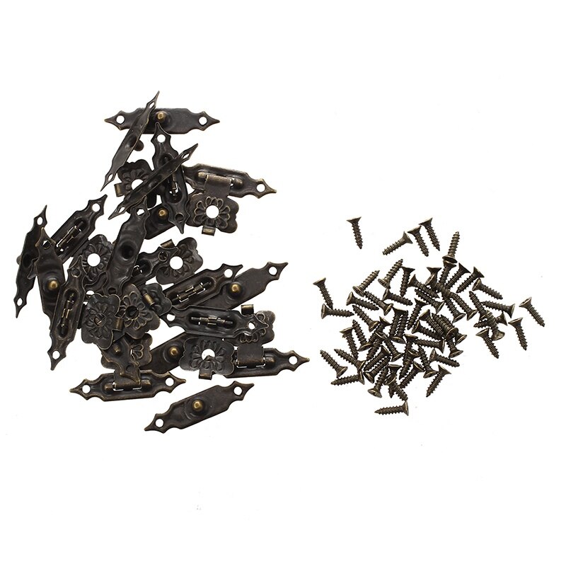 10 x anchive wooden box latch set closed box bronze 3 cm long