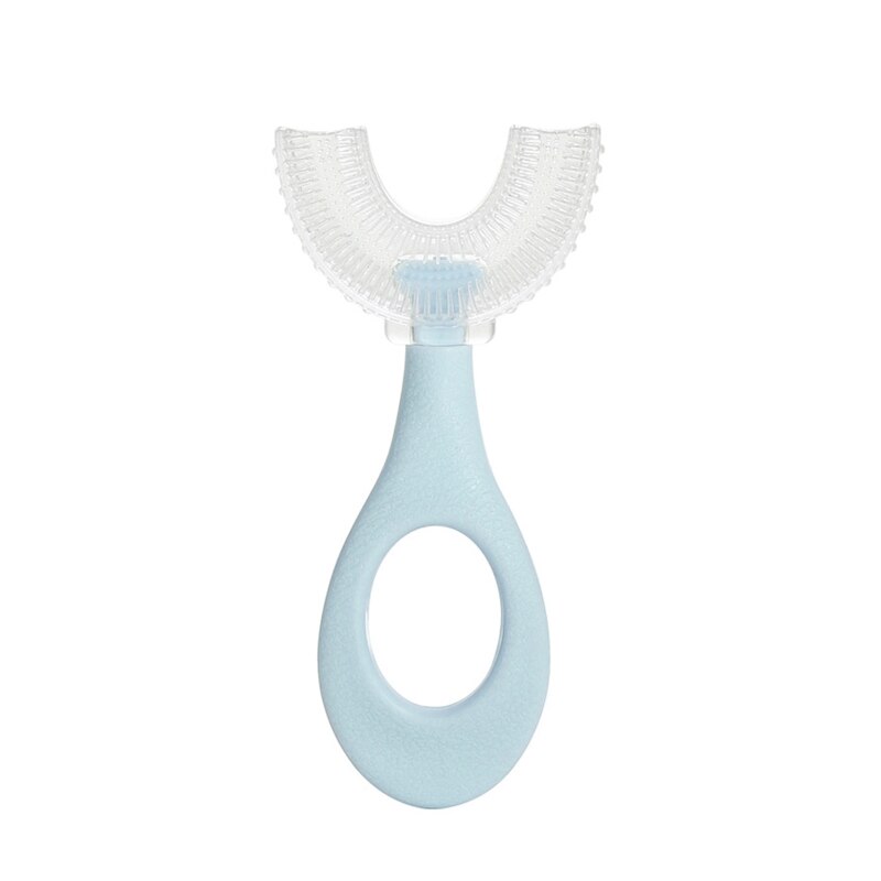 U-Shaped Toothbrush Manual Training Tooth Brush U Shape Portable Baby Silicone Toothbrush for Children Kids 2-6 Years