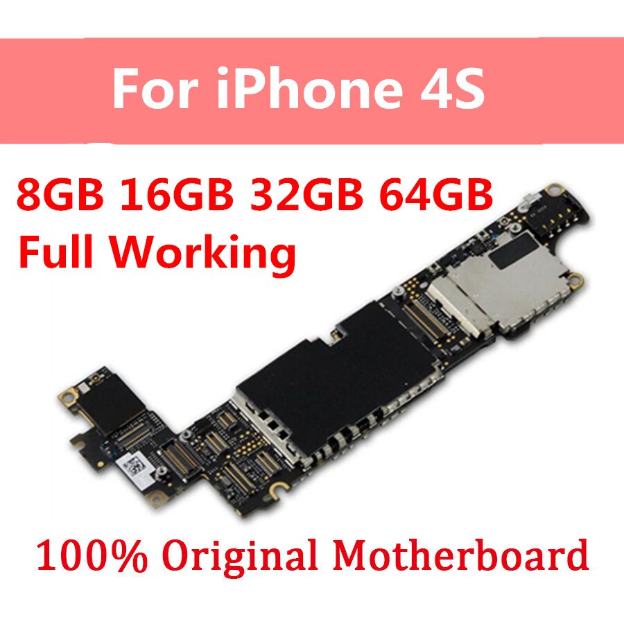 Free iCloud For iphone 4 4s 5 5c 5s 5se Motherboard ,100% Original Unlocked logic board IOS System With Full Chips Full Tested