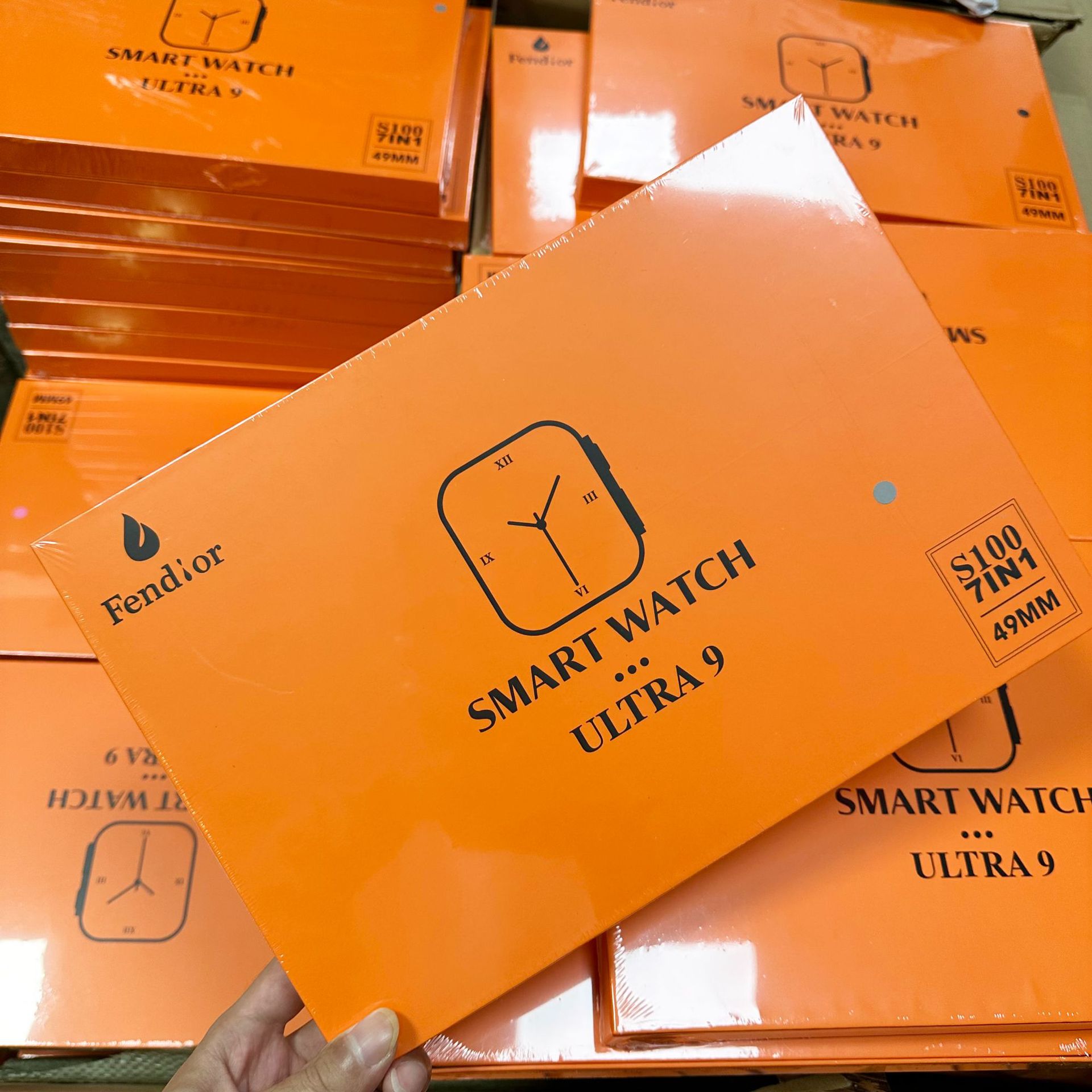 S100 ultra smartklokke  s9 ultra bluetooth-samtaler 7 -i- 1 helseklokke med flere remmer: Blå