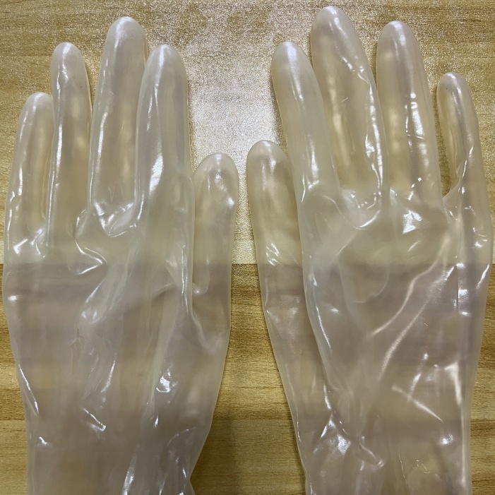 Transparente, ultradünne Latexhandschuhe in mittlerer Länge: L