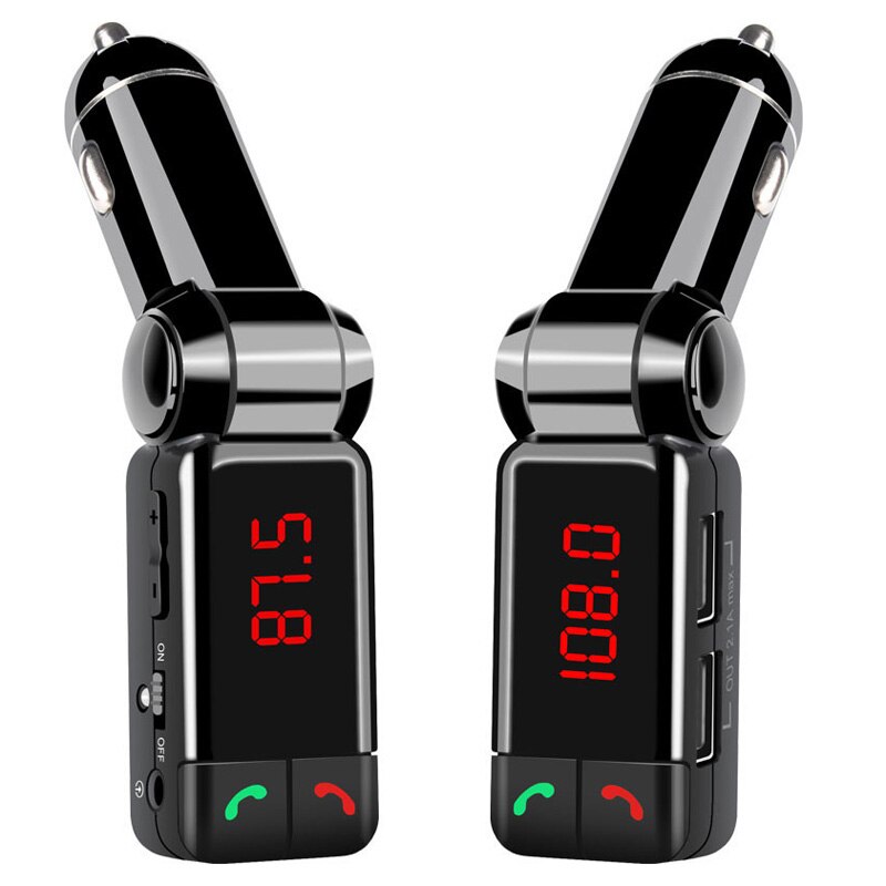 Earldom-cargador de teléfono móvil ET-BC06 para uso en coche, adaptador Bluetooth, compatible con llamada manos libres, MP3, tarjeta SD, Radio FM, emisor de conexión