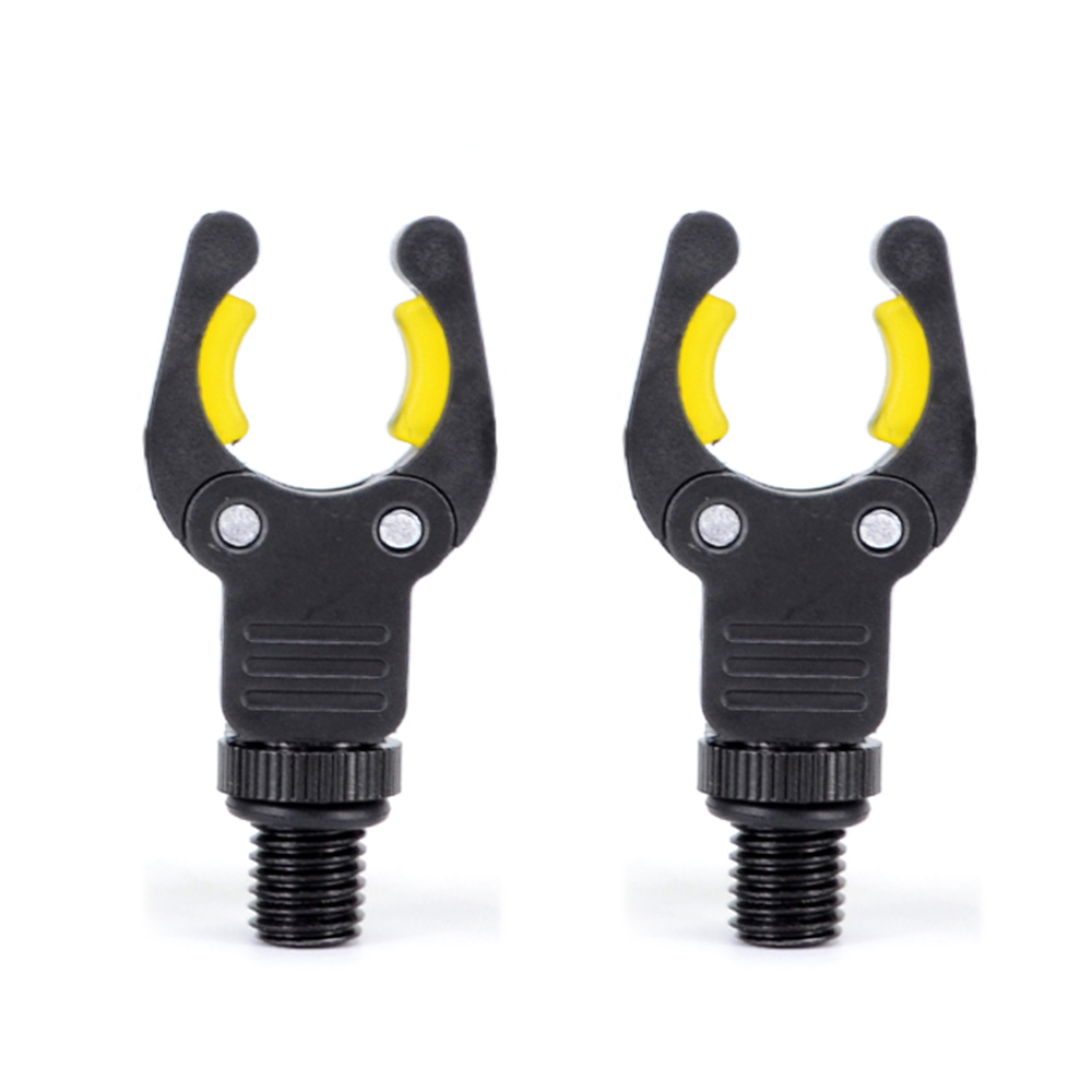 Hirisi 2 stks Karper Hengelsteun Hoofd Butt Hengel Houder Kunststoffen Grijper voor Vissen Alarm en Buzz Bar AC143: YELLOW