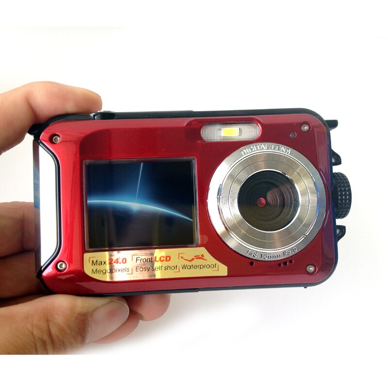 2.7 inch TFT Digital Camera Waterproof 24MP MAX 1080P Double Screen 16x Digital Zoom Cam