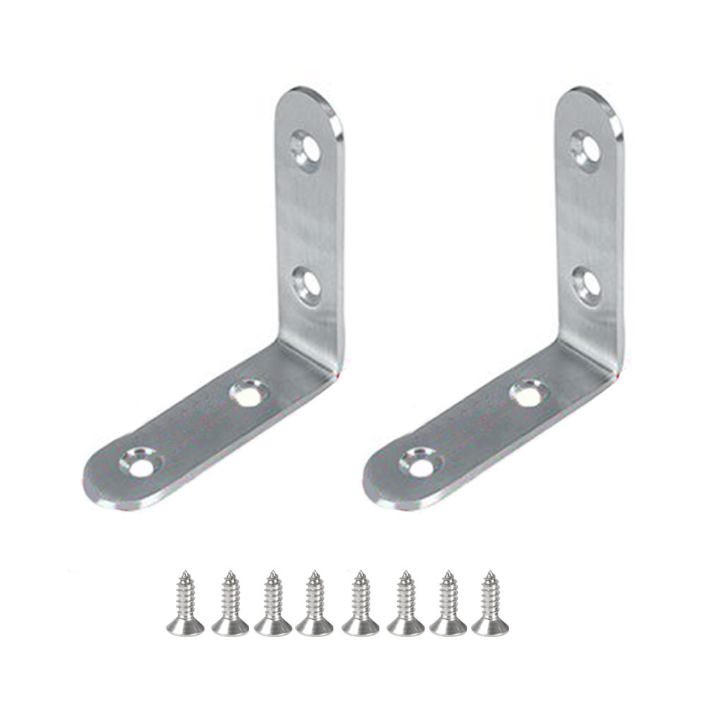 2pcs/10pcs L-Shaped Triangle Bracket Angle Support Stainless Steel 90 Degree Angle Code Fixing Hardware Hardware Accessories: 2pcs 50x50x20mm