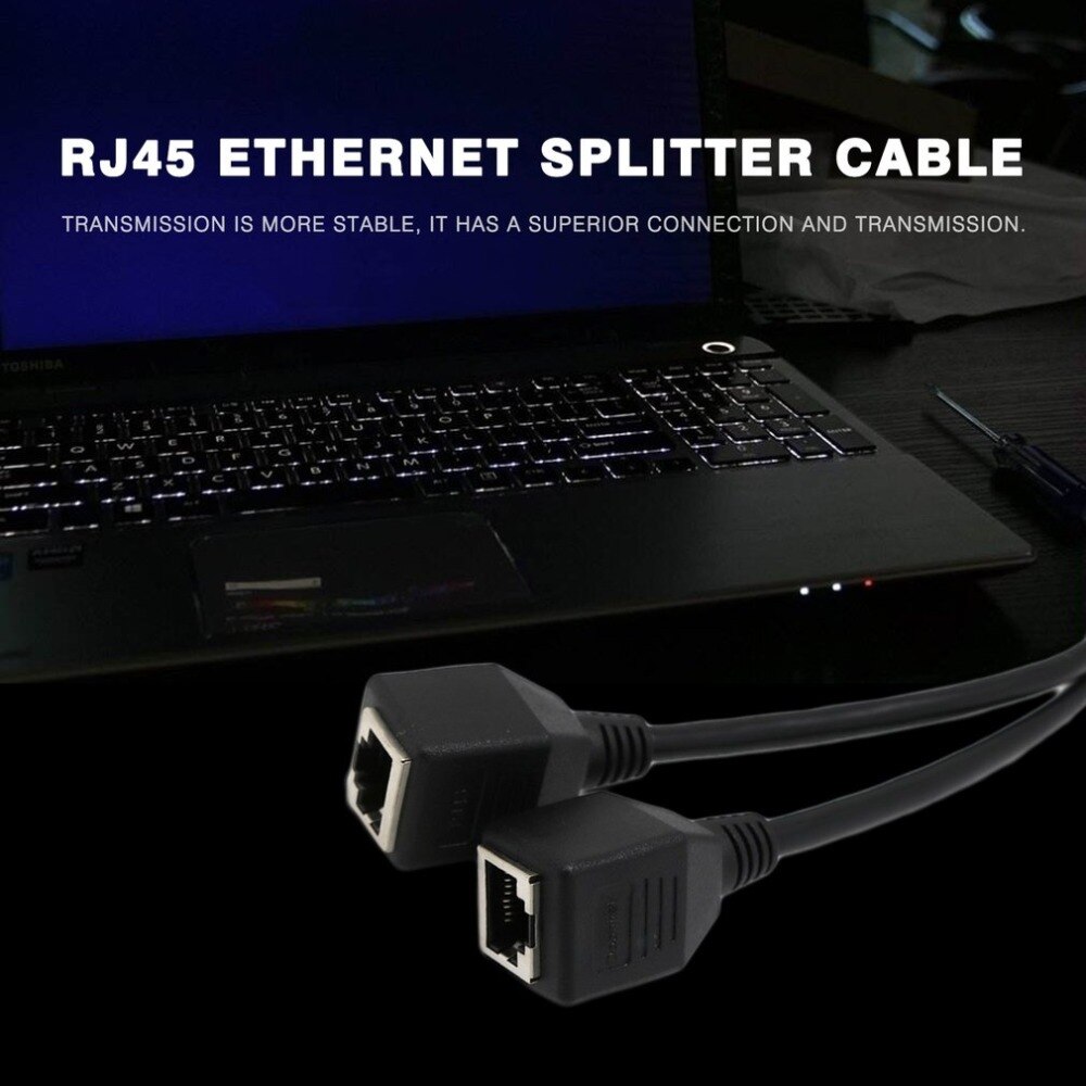 RJ45 Netwerk Splitter Adapter Kabel 1 Male Naar 2 Vrouwelijke Socket Poort Lan Ethernet Netwerk Splitter Y Adapter Kabel
