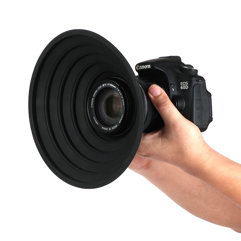 Silicone Camera Lens Hood for Nikon Canon Sony Camera Lens Take Reflection-Free Photos Video Camera Lens Hood Dia 50/70mm