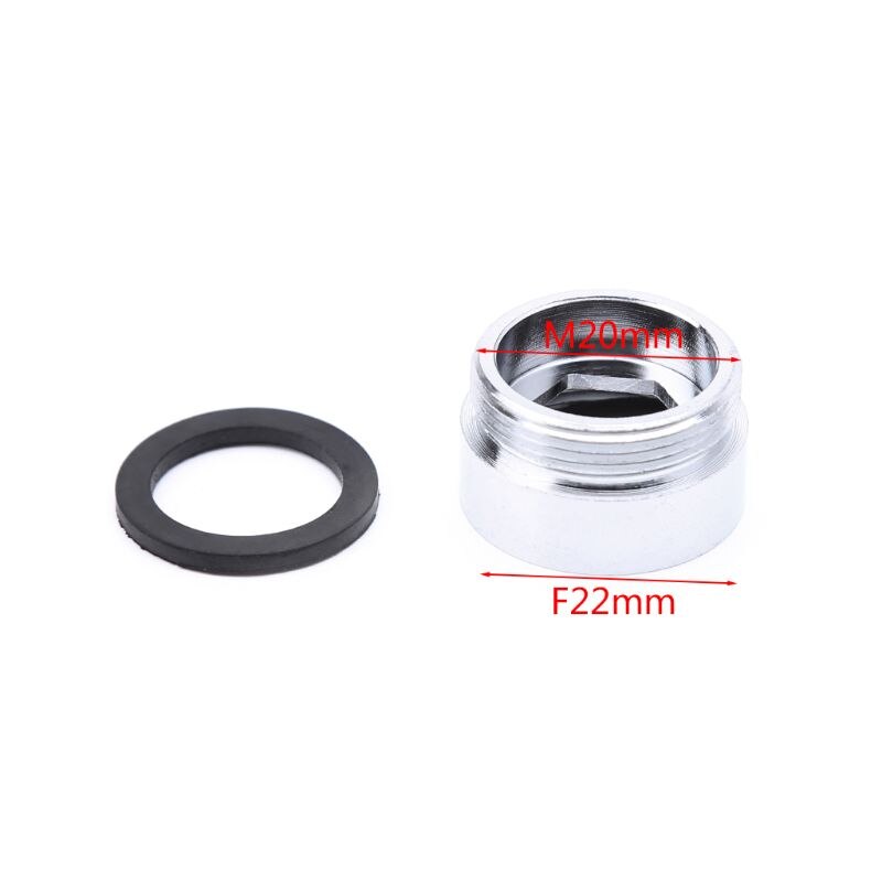 Solid Metal Adaptor Inside Thread Water Saving Kitchen Faucet Tap Aerator Connector: 20mm to 22mm