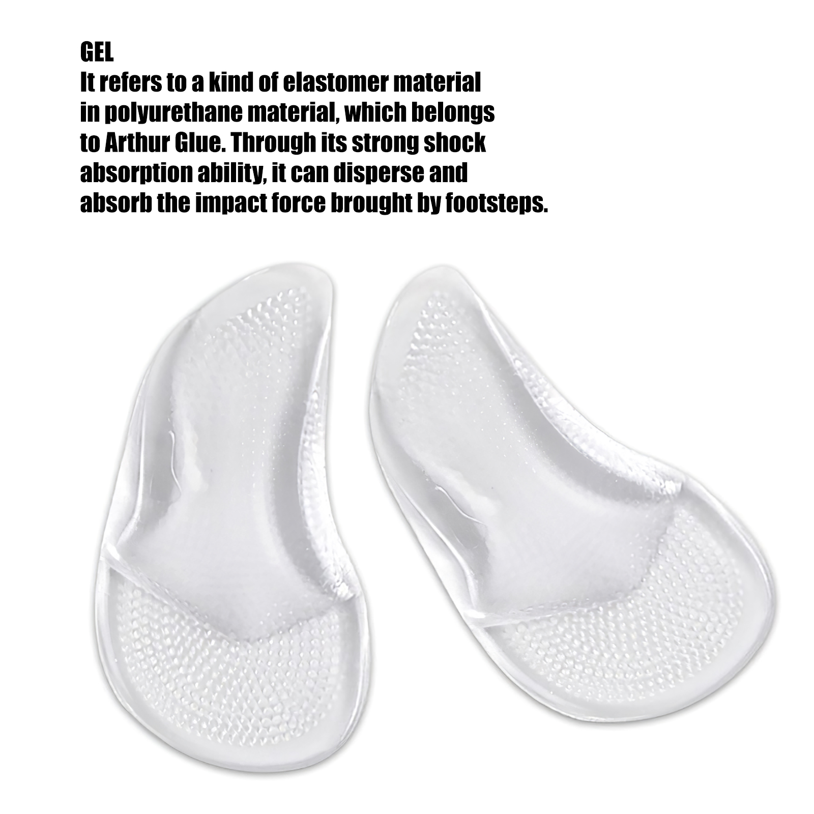 3 Pairs Arch Foot Support Soft Plantar Fasciitis Insoles Non-Deform Foot Arch Inserts Heel Support Cushions Pads for Women Men