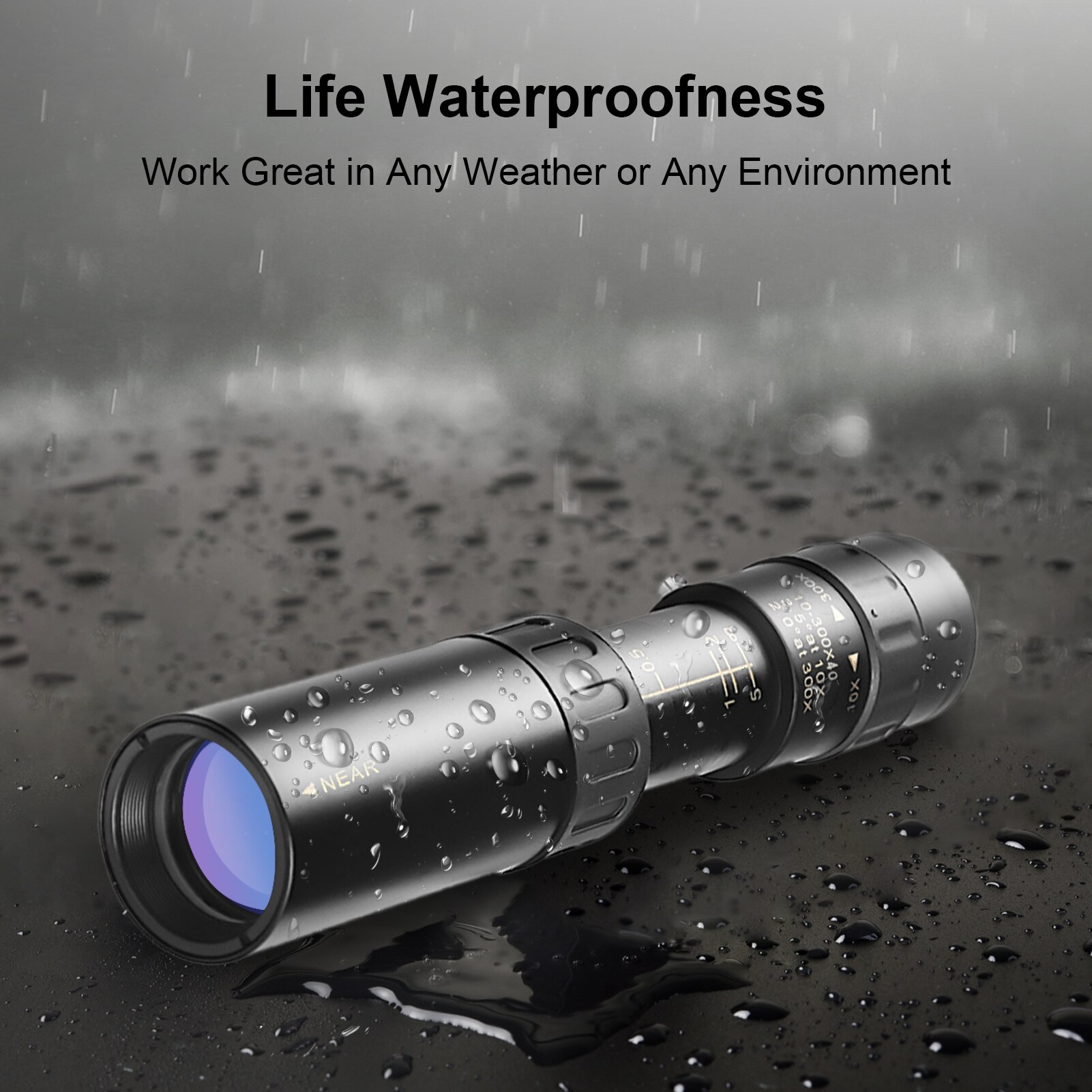 10X-300X Monoculaire Telescoop Compact Waterdichte Telescoop Met Fmc Lens BAK4 Prisma Voor Smartphone Bal Games Kijken Wandelen