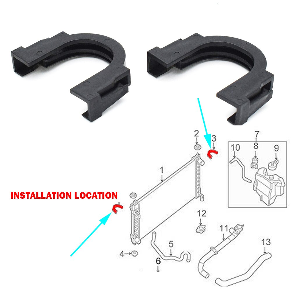 Soporte de montaje para radiador superior, retenedor de Clip para Nissan Murano Quest Maxima A34 A35 A36 Altima Teana Rogue S35, 2 uds.