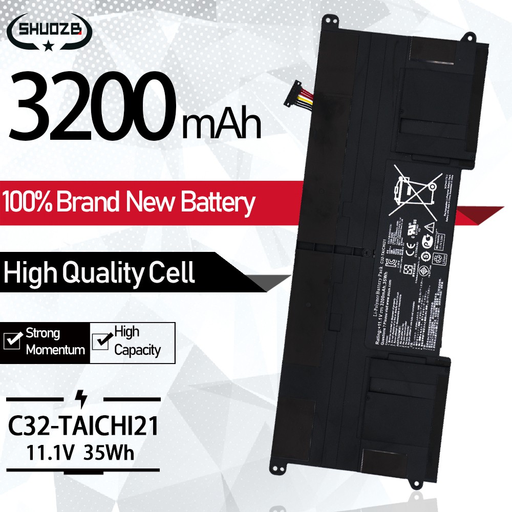 Batería para portátil ASUS Ultrabook TAICHI21 TAICHI 21, C32-TAICHI21, CKSA332C1, 11,1 V, 3200mAh, 35Wh, nueva C32-TAICHI21