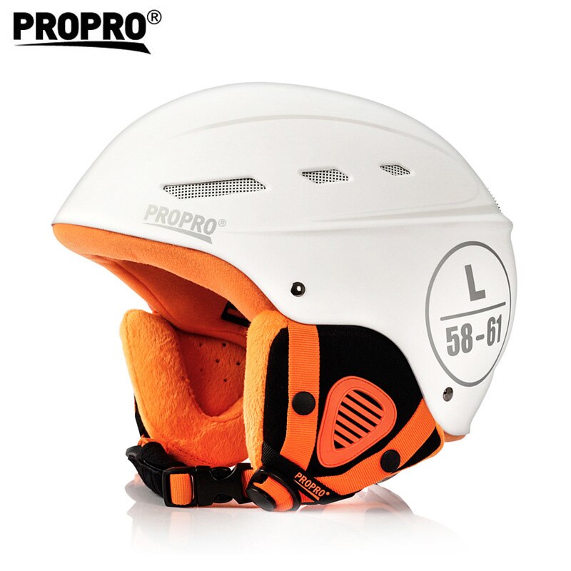 Ski Helm Ultralight Vrouwen Abs + Eps Skiën Helm Volwassen Outdoor Sport Skateboard Snowboard Sneeuwscooter Rijden Helm Mannen 54-61Cm: WHITE / M(54-57cm)