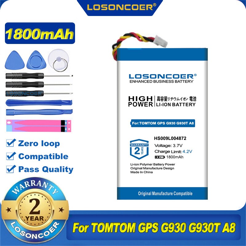 VF8 AHL03714100 HS009L004872 Bateria Para TOMTOM GPS G930 G930T A8 E-book Go 530 Ao Vivo, GPS 630 630T 720 730 730T AHL03714000