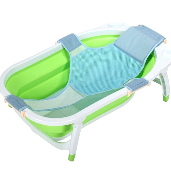 Baby mesh badekar sæde netto støtte slynge spædbarn badekar hængekøje justerbar åndbar brusenet