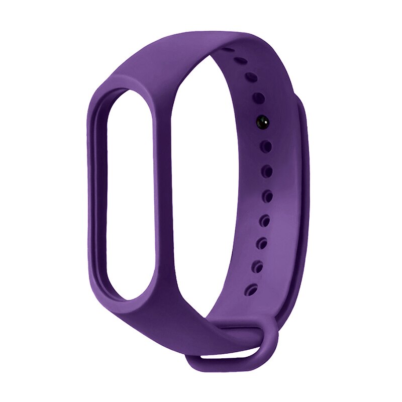 Bracelet For Xiaomi Mi Band 4 3 Strap Silicone Black Wrist Strap For Xiaomi MiBand 3 4 Wriststrap Bracelets Miband M3 M4: Purple