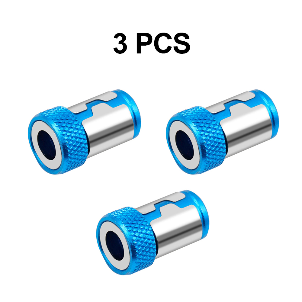 Porte-embout magnétique en alliage, anneau magnétique électrique, tournevis Anti-Corrosion, embout pour perceuse magnétique Phillip, magnétiseur puissant: 3pcs blue