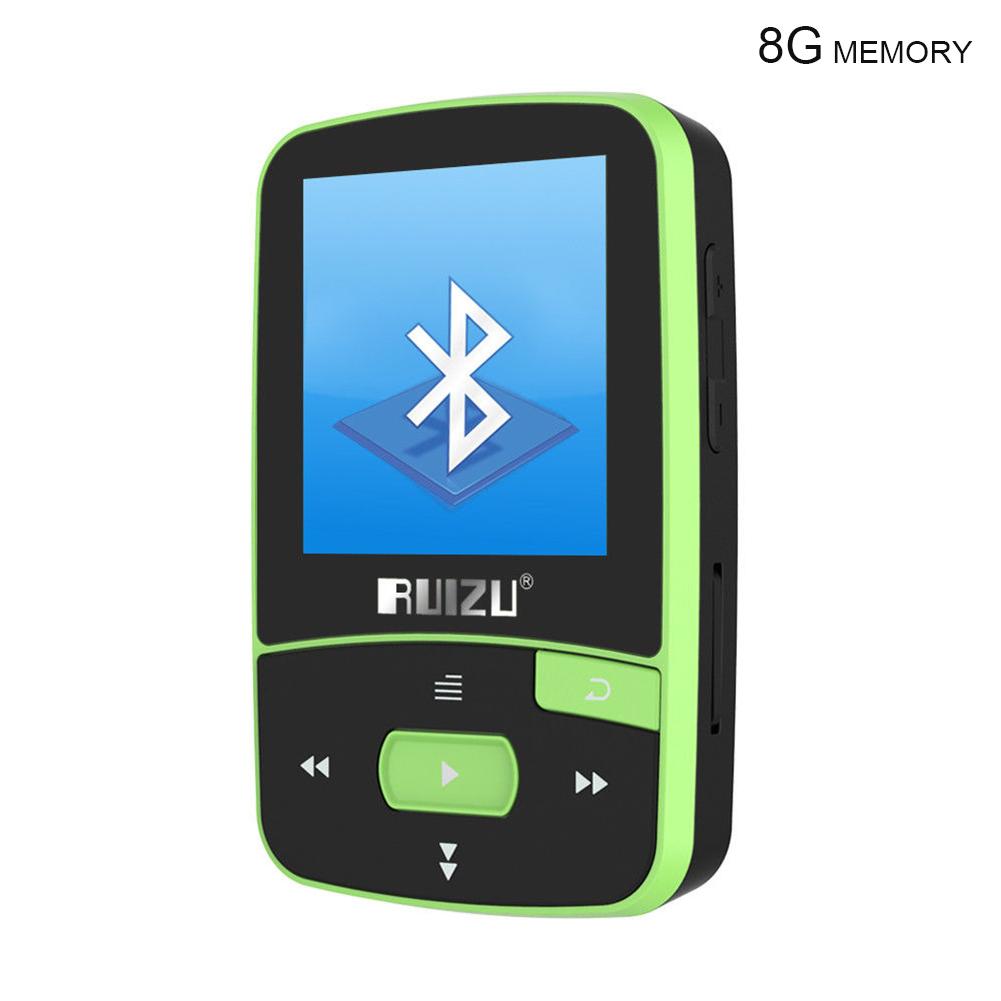 RUIZU-Mini reproductor Mp3 deportivo X50, 8Gb, para correr, música, con Radio FM/registro/E-Book, PK X06 X26