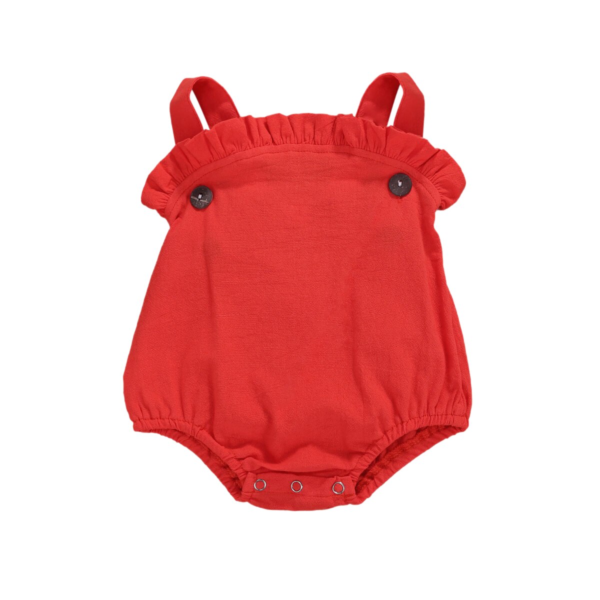 0-12M Neugeborene Baby Mädchen Jungen SchöNe Strampler Rüschen Ärmel Einfarbig rückenfrei Gesamt Baumwolle Kleidung 2 farben Outfit: A / 9m