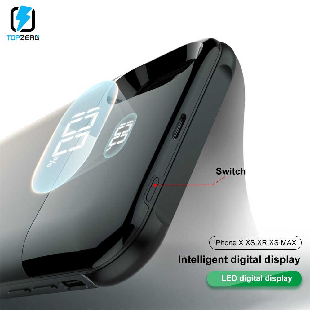 Batterideksel til iphone x xs magnetisk frakt powerbank-deksel til iphone xr powerbank batterilader-deksel til iphone xs max
