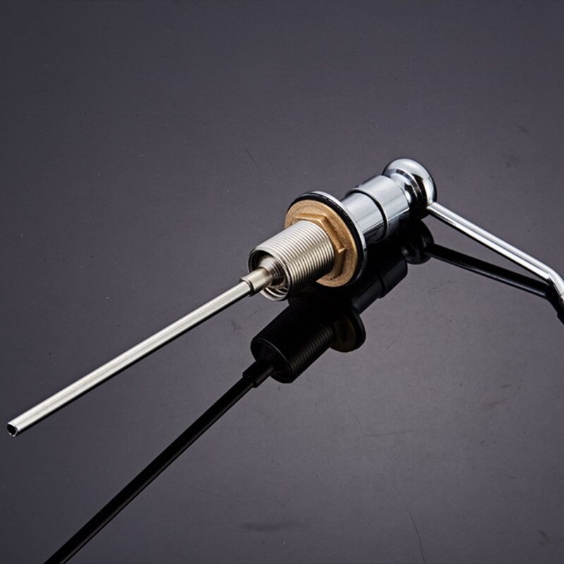 WZLY Küche Flüssigkeit Spender Messing Hand Drücken Flüssigkeit Seife Spender Spray Kunststoff Flasche 400/500ML Küche Sink Ersatz